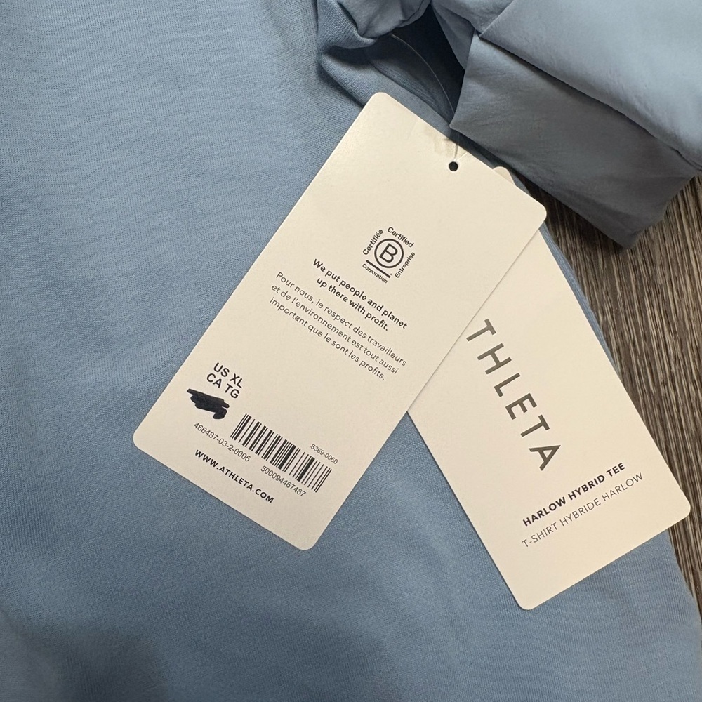 Athleta Harlow Hybrid Tee blue - Picture 5 of 11
